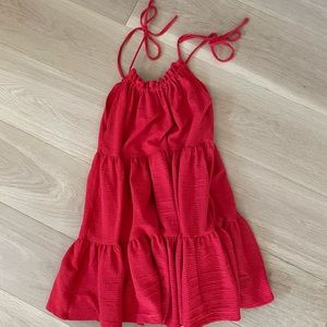 H&M shoulder tie dress